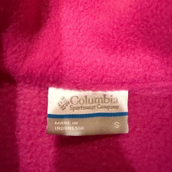 Columbia Pink Full Zip Fleece Vest Lightweight Size S - Picture 2 of 4